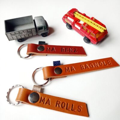 Porte-clefs personnalisé cuir