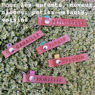 Porte-clefs en cuir lot enfants